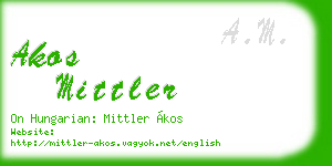 akos mittler business card